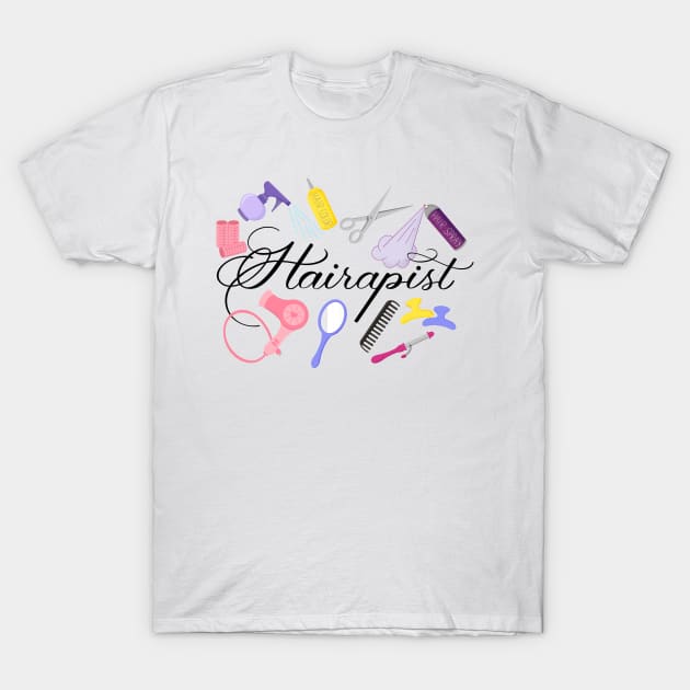 Hairapist Hairdresser Hair Stylist Barber Design 1 T-Shirt by Gsallicat